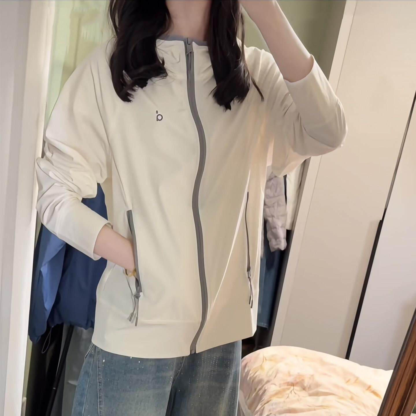 女士户外防晒速干长袖轻薄连帽衣夏季2026新款防紫外线服凉感透气