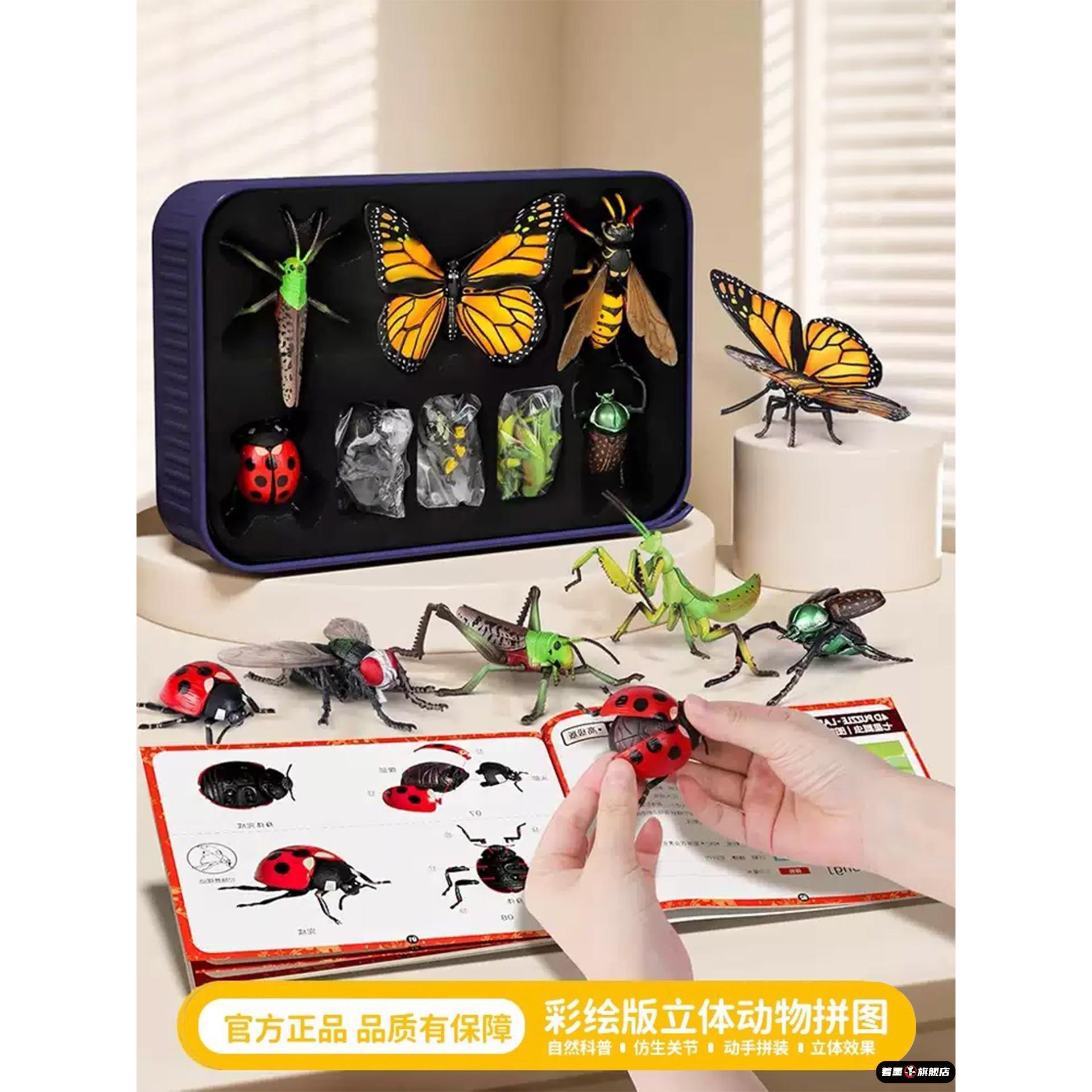 47864动物拼装模型4d立体昆虫6岁