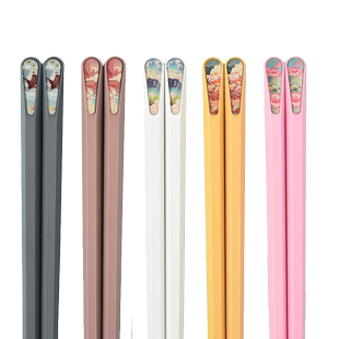 家用筷子防霉防滑耐高温高颜值合金餐具专用个人家庭筷2026新款