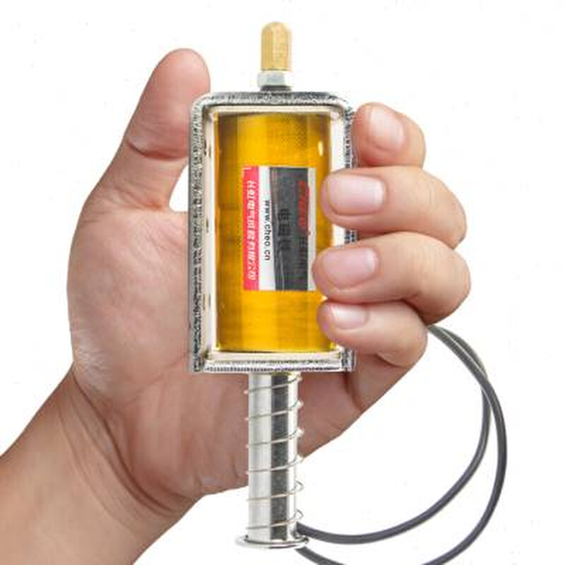 爆厂促促复位自动型电磁铁撞击行24小型长V推12推拉式220杆线圈品