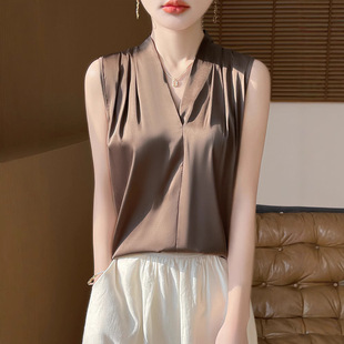 抹胸上衣高级感法式白色挂脖v领背心吊带女夏季小个子外穿独特绝