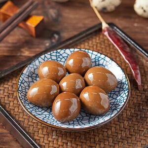 鹌鹑蛋40枚盐焗卤蛋卤鹌鹑蛋泡椒味铁蛋即食网红卤味休闲零食特产