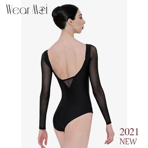 wearmoi黑色长袖芭蕾舞服