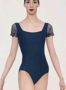 WearMoi芭蕾体服刺绣款网纱面料芭蕾练功服短袖LISERON
