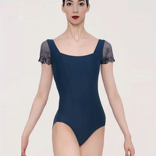 WearMoi芭蕾体服刺绣款网纱面料芭蕾练功服短袖LISERON