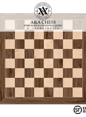 A&A CHESS/领御 54cm实木贴皮国际象棋FIDE标准比赛棋盘无棋子