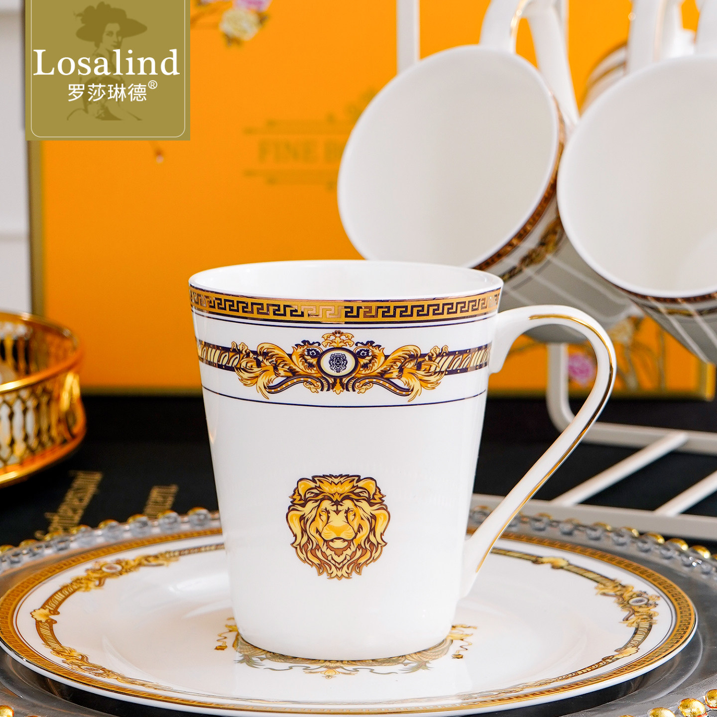 欧式骨瓷马克杯茶杯办公室水杯家用咖啡杯微波炉加热奶杯定制瓷杯