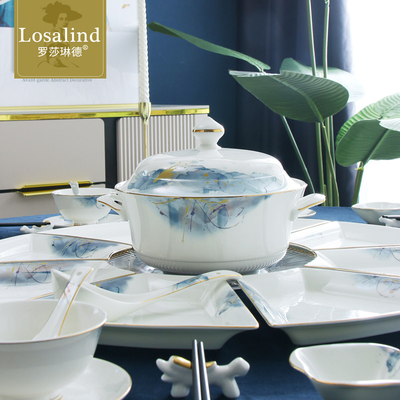 圆桌拼盘餐具自由组合家用年夜饭团圆拼盘轻奢碗盘勺碟自由搭配,餐饮具,盘,淘宝优惠券,粉丝福利购,淘宝优惠卷