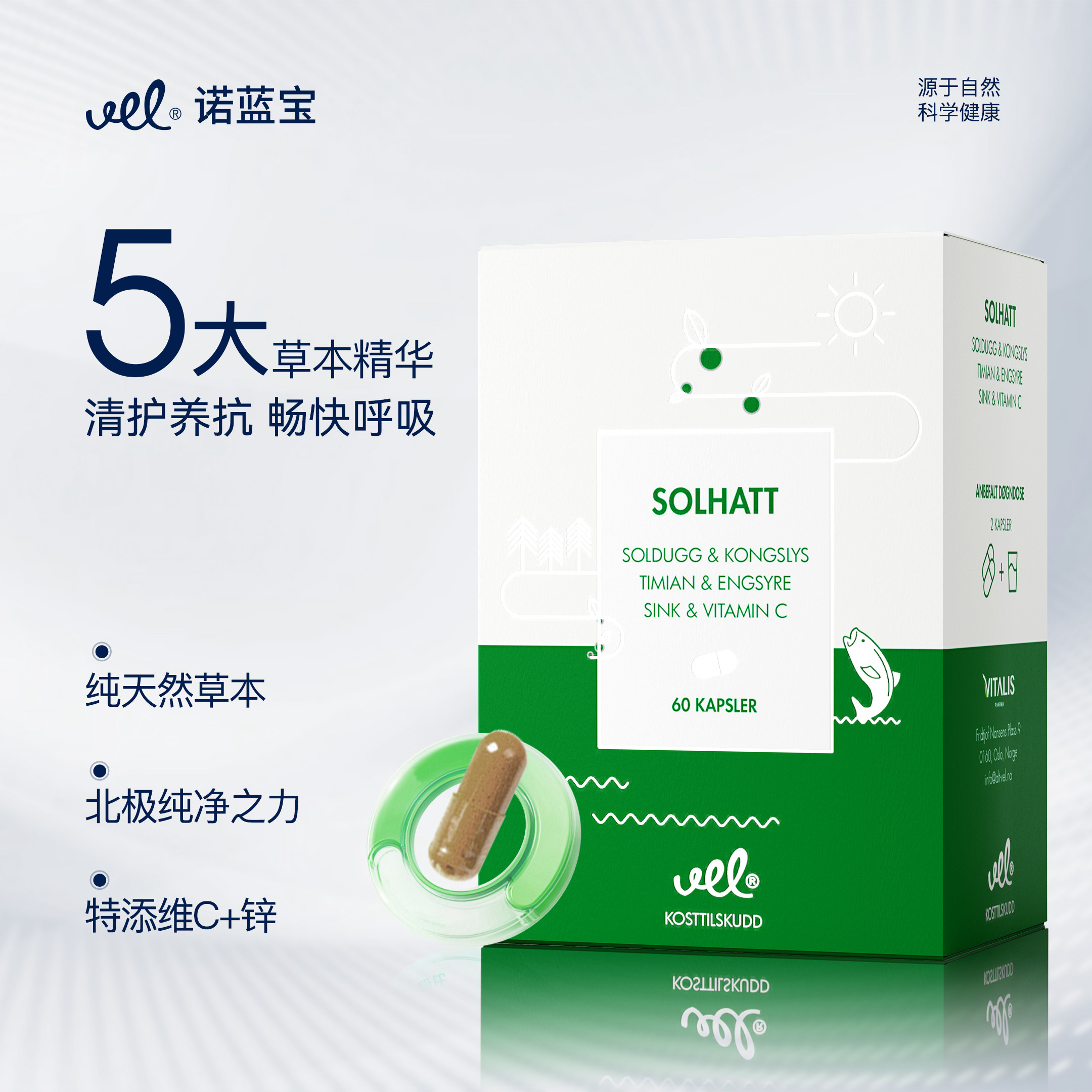 VEL护肺片草本提取养肺胶囊