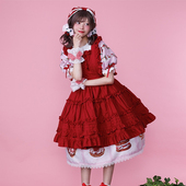 axesfemme日系甜美洛丽塔配件可爱绑带中长吊带背心裙TS341X08C