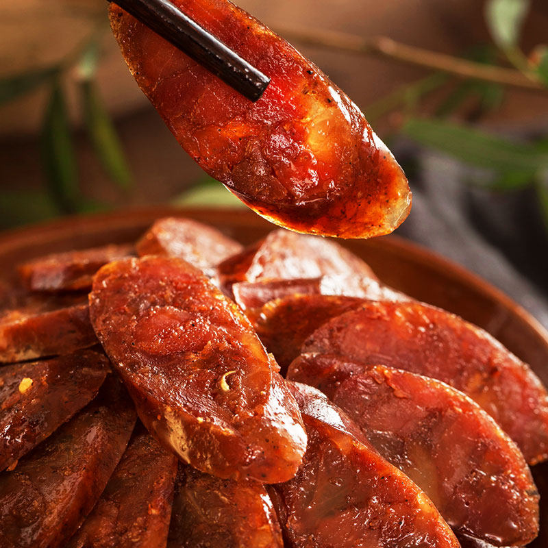 四川腊肠正宗四川特产烟熏风干麻辣香肠农家柴火自制500g3斤装