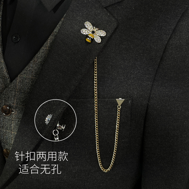高档男士西装胸针配饰