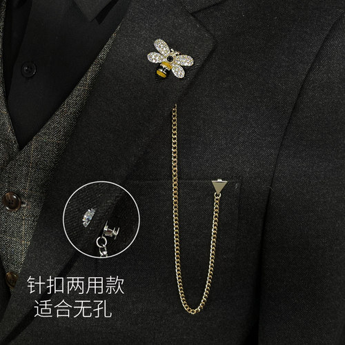 高档男士西装胸针配饰