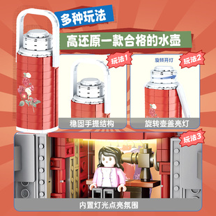 玩具创意摆件男女孩生日礼物 TOPTOY中国积木复古家电系列益智拼装