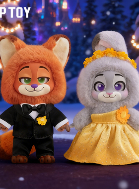 TOPTOY迪士尼疯狂动物城新旅程毛绒盲盒朱迪尼克电影周边手办挂件