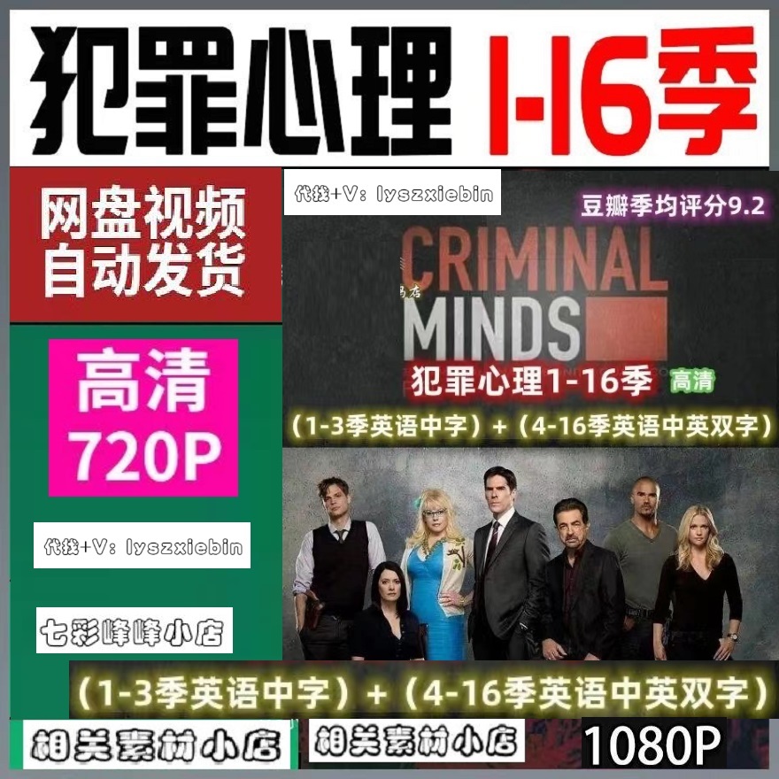 犯罪心理1-16季全美剧电视剧宣传画超清飚宣传画宣传画画质