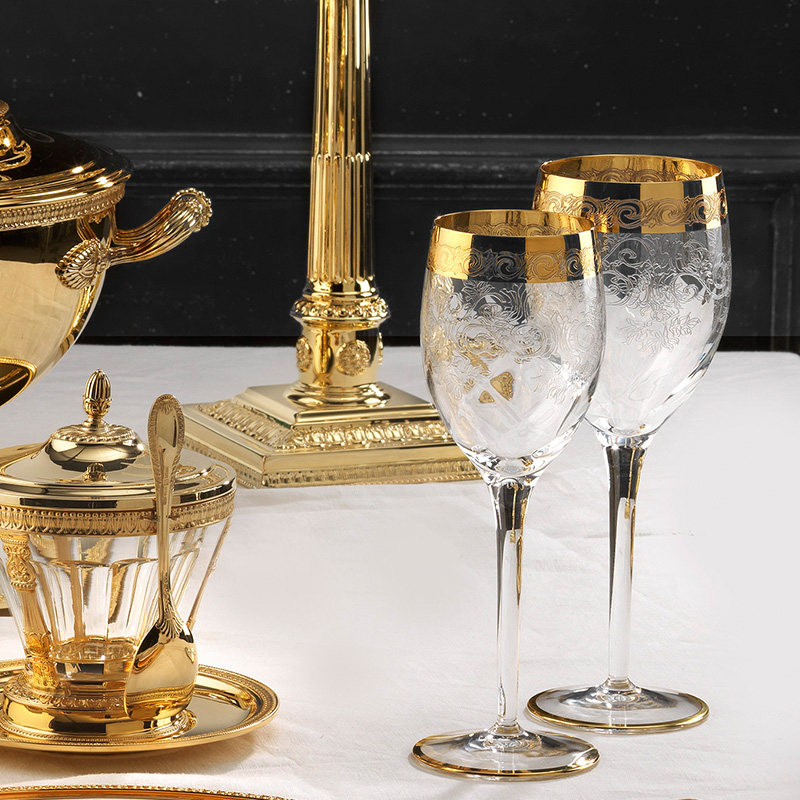 安妮女王 葡萄酒杯家用聚会王室黄金边高脚杯进口高端礼品