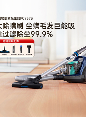飞利浦吸尘器吸猫狗毛家用大吸力十大名牌手持吸尘机换新补贴9573