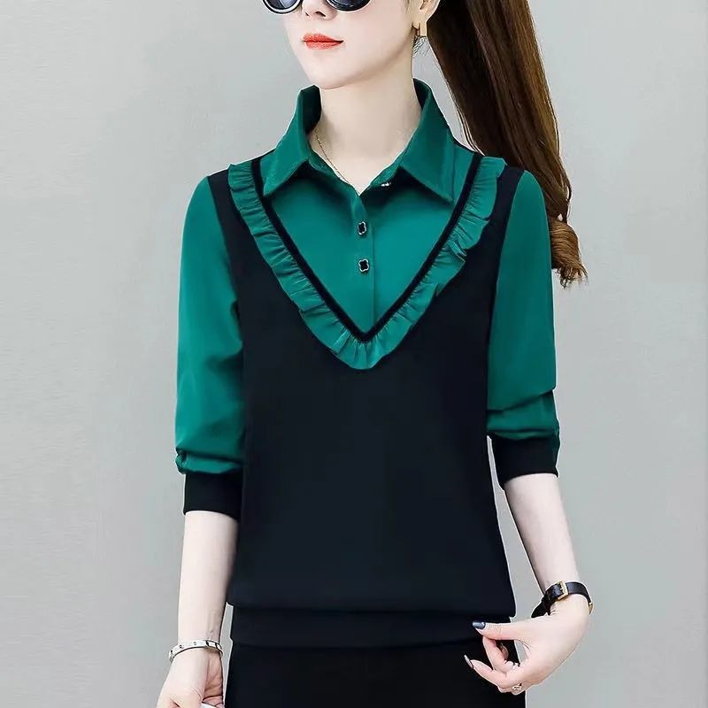 假两件衬衫女2024秋季女装新款