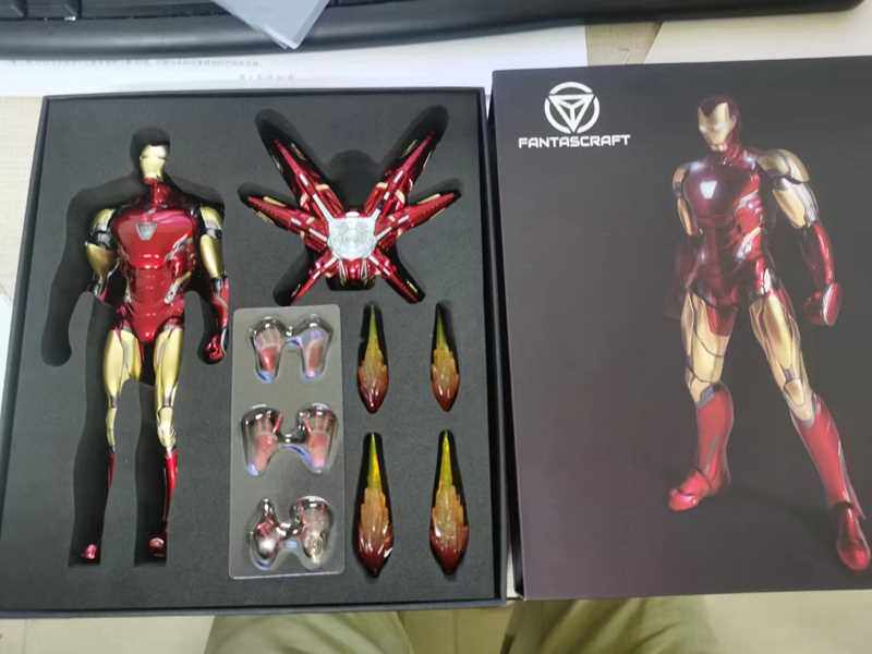 正品CS合金钢铁侠MK85 comicav 1/12 金属超可动可发光兵人模型玩