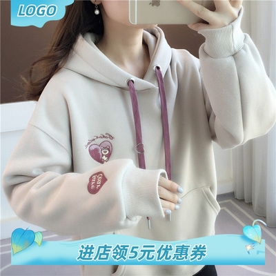 春秋超火加厚加绒女士连帽卫衣女款2025新款爆款小个子秋冬季上衣