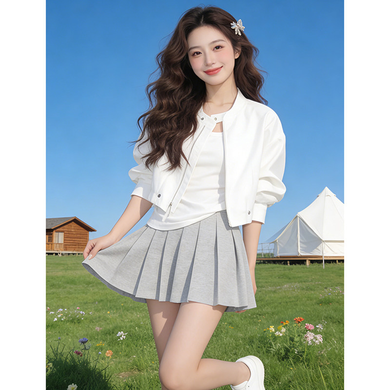 韩系休闲风短款女春秋款