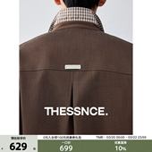 夹克外套 式 THESSNCE 轻量化莱赛尔麻感仿醋酸肌理丹宁风衬衫