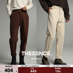 男秋冬 天然棉质斜纹休闲裤 THESSNCE 暖感柔软水洗工艺老爹裤