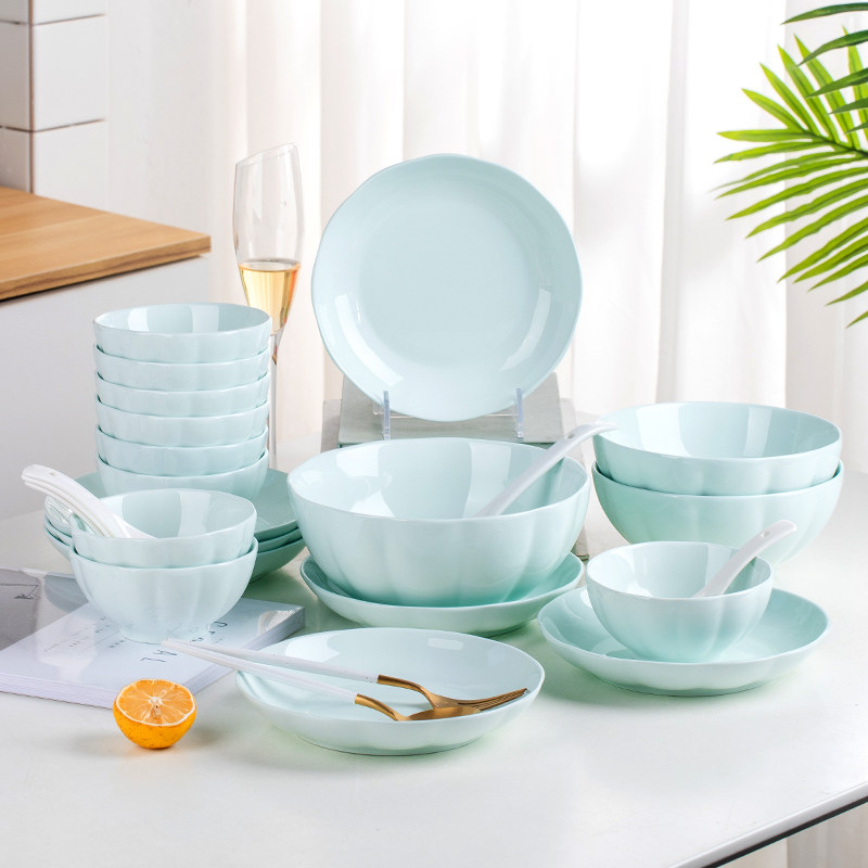 家用碗碟套装创意陶瓷碗盘子日式面汤碗吃饭碗南瓜碗盘菜盘碟子,餐饮具,盘,淘宝优惠券,粉丝福利购,淘宝优惠卷