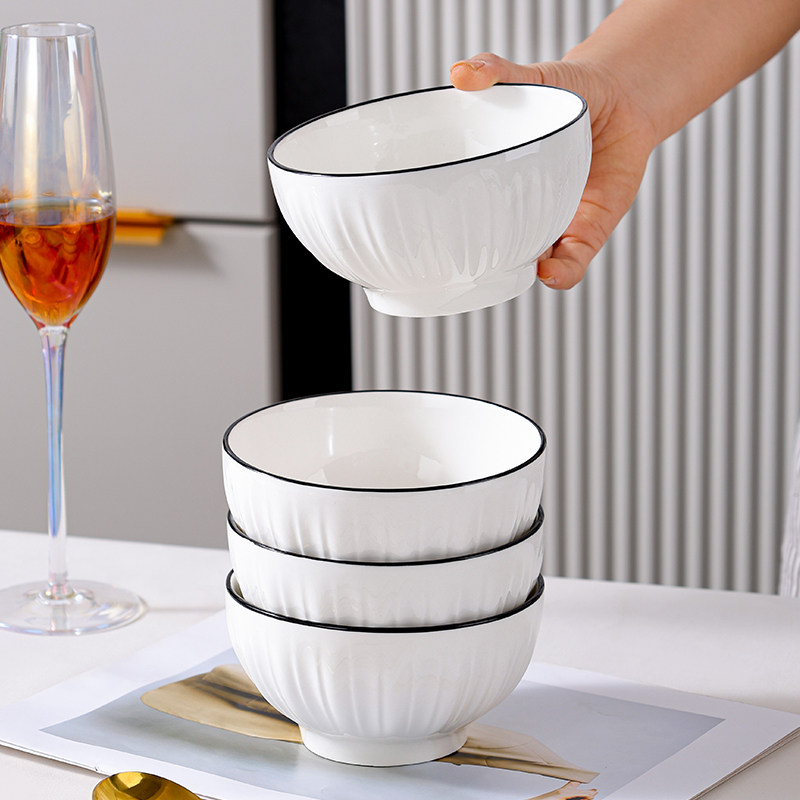 家用2025新款陶瓷饭碗高档米饭碗北欧创意大碗喝汤面碗吃饭碗粥碗,餐饮具,碗,淘宝优惠券,粉丝福利购,淘宝优惠卷