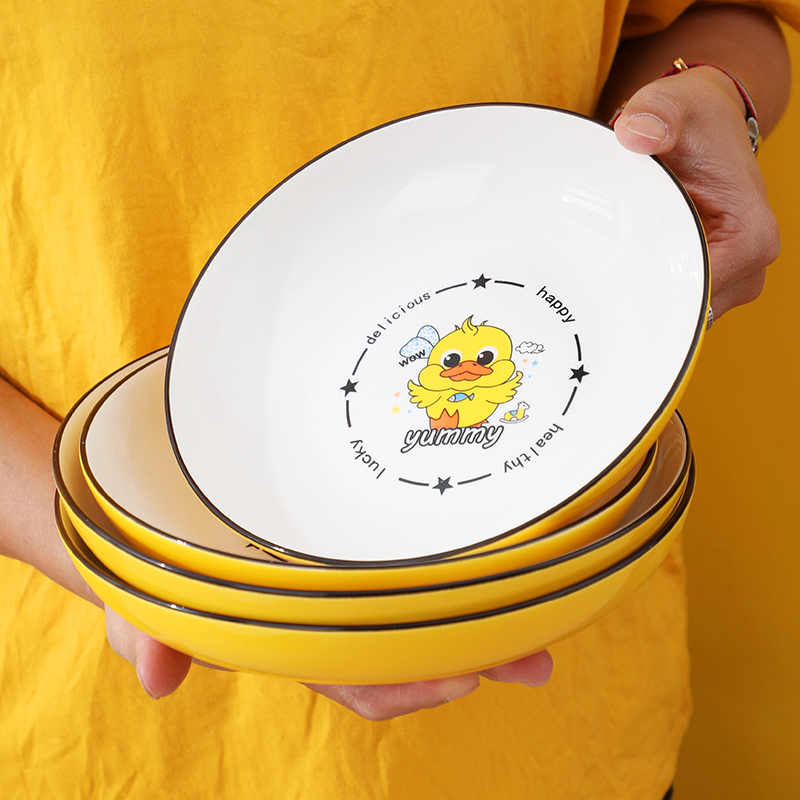 6个网红小黄鸡碟子芝士陶瓷盘