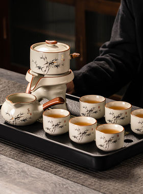 家用高档陶瓷自动茶具套装