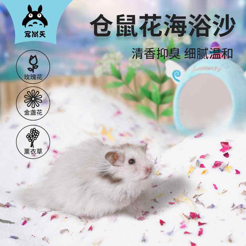 宠尚天 清凉雪山浴沙  龙猫浴沙 宠物浴沙 去湿除油 仓鼠浴沙