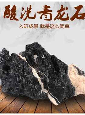 青龙石微景观造景石鱼缸假山酸洗鱼缸造景石头水族造景素材水族