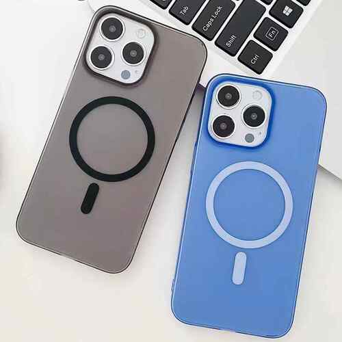 适用iphone15pro max磁吸手机壳PC磨砂苹果15大孔12硬壳13p代发14