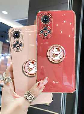 适用华为nova9手机壳女可爱huaweinova9pro硅胶保护套卡通指环手