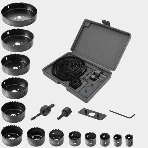 跨境11pc16件套塑盒装孔锯石膏板开孔器 19mm64mm天花板打眼套装