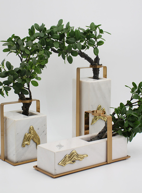 大理石书房中式风样板间软装摆件