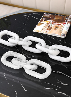 现代简约大理石摆件装饰品摆设