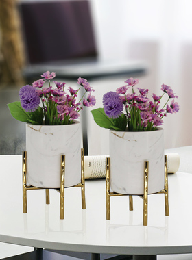 大理石花纹客厅样板房摆件装饰品