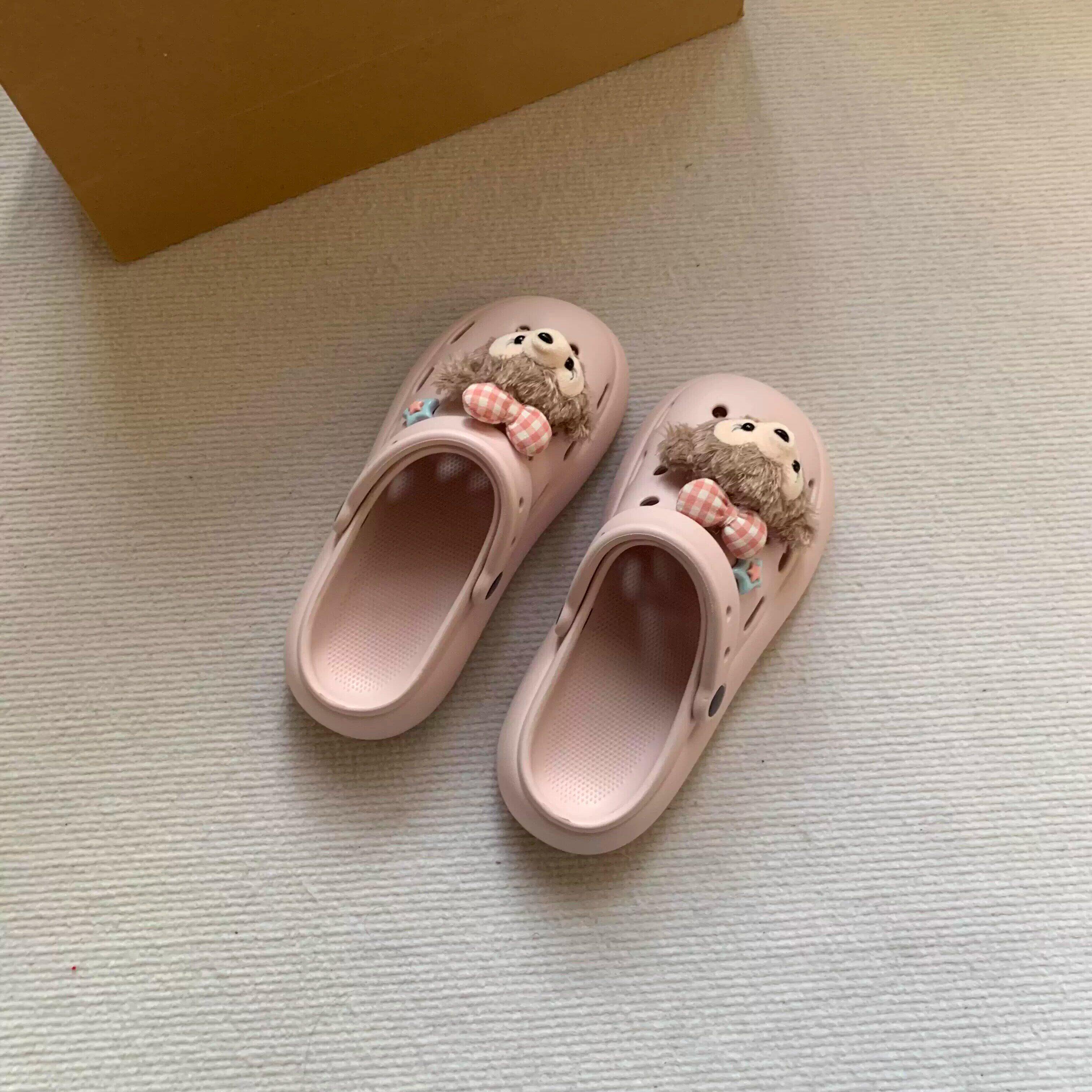 可爱拖鞋女夏外穿洞洞鞋eva防滑防臭踩屎感高颜值室内家居2025新