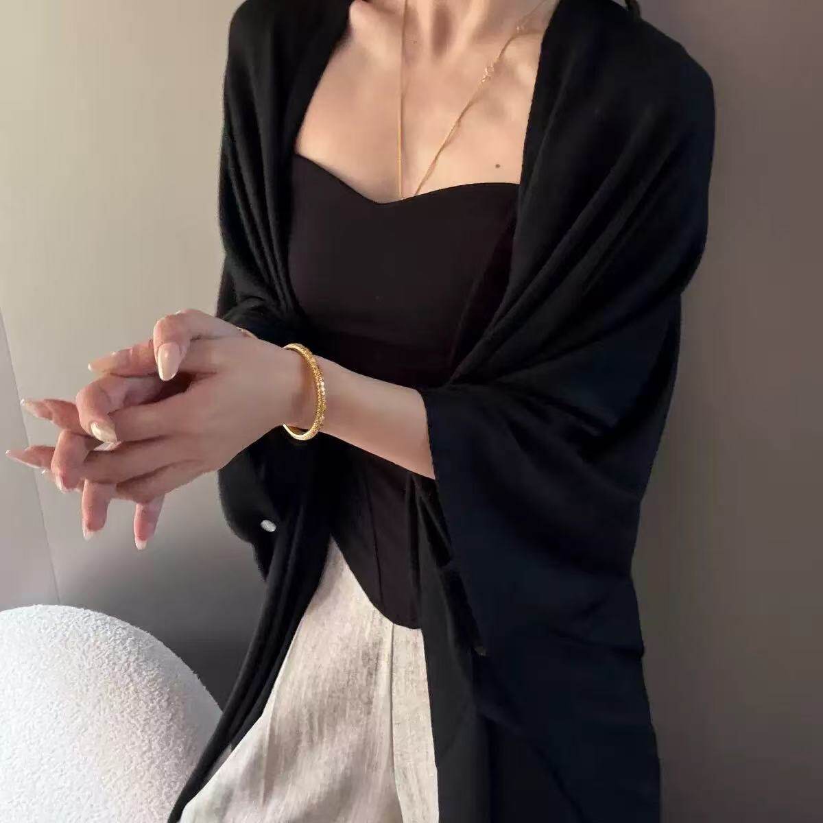 防晒披肩女夏季薄款开衫斗篷旗袍