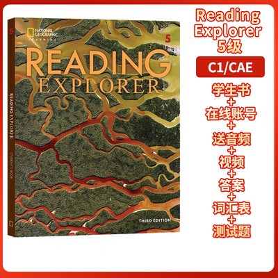 国家地理Reading Explorer RE/REX新版第三版 中学阅读 5级 学生书+在线账号 备考CAE 原版进口 正版 送音频