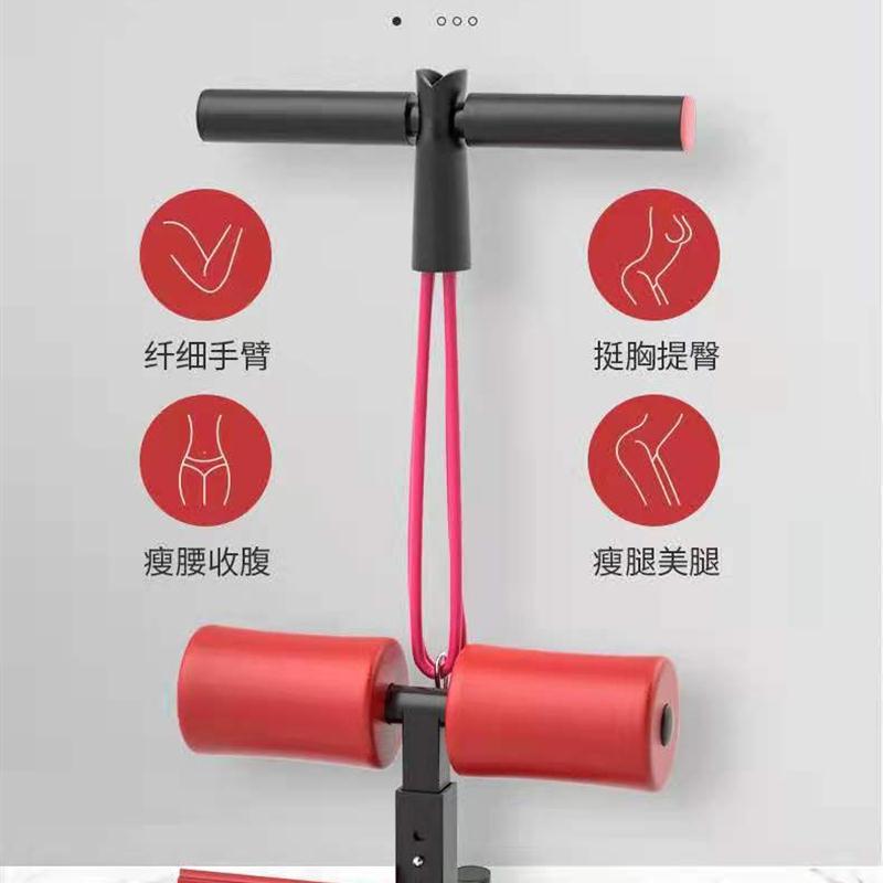 跨境仰卧起坐辅助器双杆压脚器脚蹬吸盘器家用拉力器脚蹬套装
