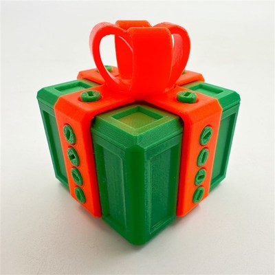 跨境热销3D打印Annoying Gift Box圣诞节平安夜礼物惊喜盒子套装