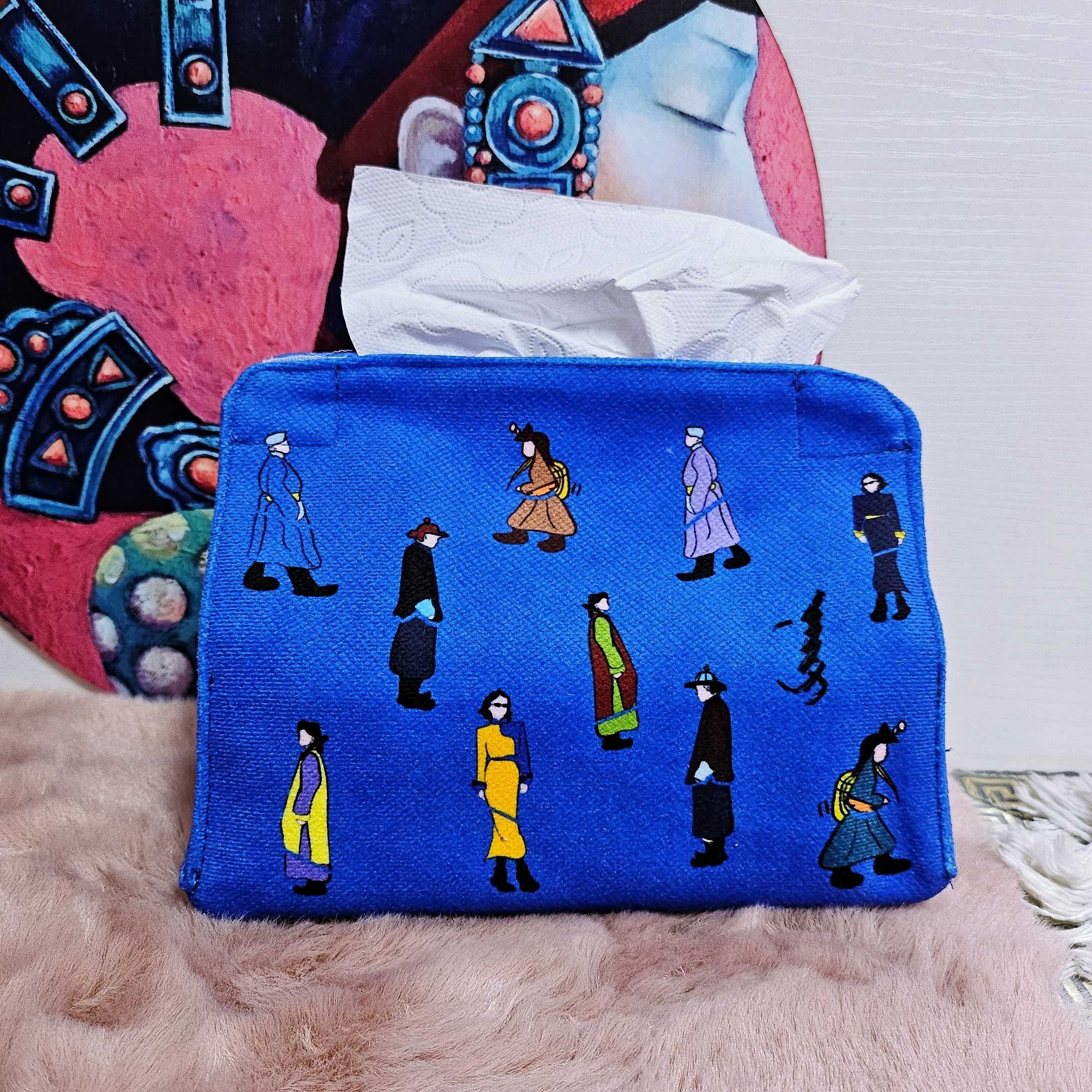 NAIR奈然 蒙古风布艺抽纸盒蒙古族蒙古元素民族风装饰,收纳整理,抽纸筒/套,淘宝优惠券,粉丝福利购,淘宝优惠卷