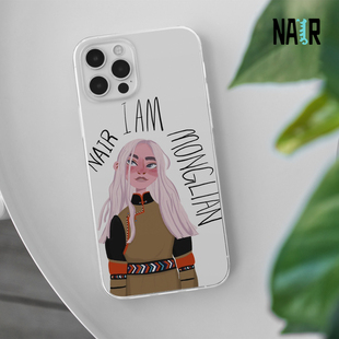 NAIR奈然 蒙古元素手机壳原创蒙古族Mongolia插画蒙古女孩