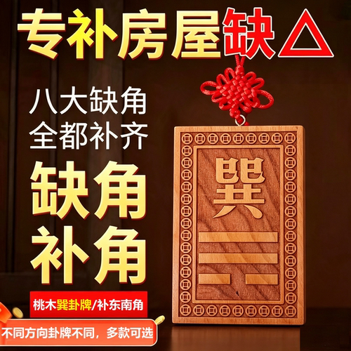 房屋东南缺角桃木巽卦震卦补角牌