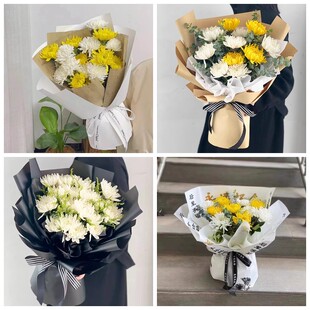 上海闵行区华漕颛桥虹桥镇菊花鲜花同城配送清明上坟扫墓祭奠悼念