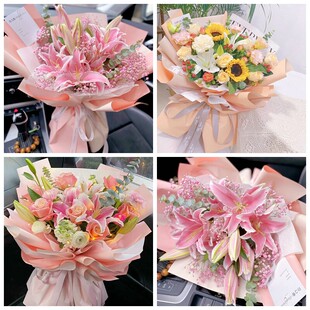 张家口涿鹿县赤城县怀来县同城鲜花店生日玫瑰百合送朋友长辈老婆